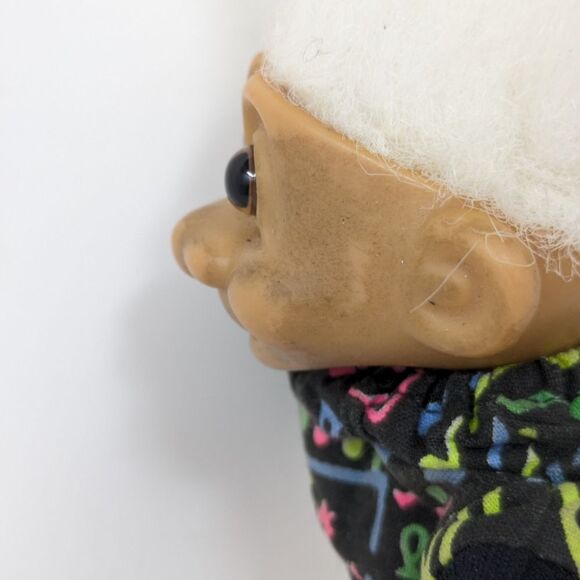 Vintage RUSS Troll Doll with Shirt and Short White Hair - Picture 10 of 15